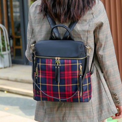 MKF Collection Nishi Women's Plaid Backpack Bag by Mia K- Mustard — фото 2