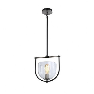 Artcraft Lighting Cheshire 1 - Light Pendant in  Black/Nickel