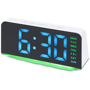 REGALWOVEN Plastic Digital Corded Accurate Electric Alarm Clock 6.3 x 2.6 x 1.6 inch - 1 of 4