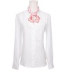 INSPIRE CHIC Women's Polka Dots Chiffon Small Square 1950s Retro Lightweight Soft Sheer Ruffle Scarves 1Pc - 2 of 4