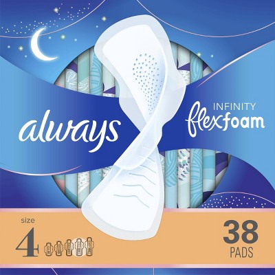 Always Infinity Overnight Sanitary Pads with Wings