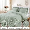 Ruffle Duvet Cover Farmhouse Shabby Vintage Ruffled Bedding Set - 2 of 4