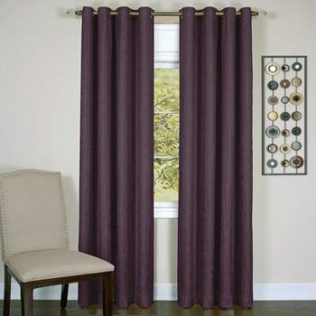 Kate Aurora  Vesper Room Darkening Grommet Top Crinkled Satin Lined Single Window Curtain Panel