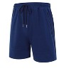 BLUEMING Mens Athletic Sets Mock Neck Quater Zip T-Shirts with Drawstring Pocketed Shorts 2 Piece Lounge Sets - 3 of 4