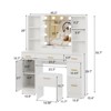 Modern Makeup Vanity Set with Lighted Mirror, Vanity Desk with 10 Led Lights & 5 Metal Sliding Drawers - 4 of 4