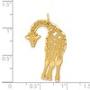 Black Bow Jewelry 14k Yellow Gold Satin and Diamond Cut Giraffe Pendant - 4 of 4