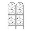Gulches 2 Pack Metal Garden Trellis 71" x 19.7" Rustproof Trellis for Climbing Plants Outdoor Flower Support Bird Deco Black - 4 of 4