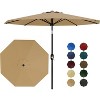 10Ft Patio Umbrella - 8 Sturdy Ribs Outdoor Table Umbrella with Crank Lift & Push Button Tilt - 2 of 4