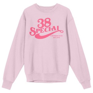 38 Special Logo Southern Rock Est 1974 Adult Cradle Pink Crew Neck Long Sleeve Sweatshirt - 1 of 2