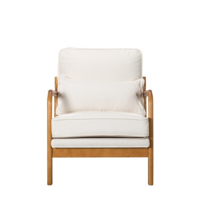 Accent Chair,Mid-century and Simple Style Chair,Non-slip Leg Pads Chair,Perfect for Living Room,Bedroom,Office,Beige