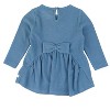 RuffleButts Little Girl Waffle Knit Long Sleeve Bow Back Top - 2 of 4