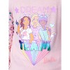 Mattel Girls' Barbie Dream Team Unicorn Best Friend Sleep Pajama Set Pink - 3 of 4