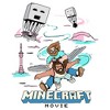 Girl's A Minecraft Movie Garrett and Steve Fly Faster Sketch T-Shirt - 2 of 4