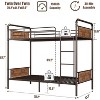 2 IN 1 Metal Bunk Bed Twin Over Twin, Convertible Twin Bunk Beds Into 2 Individual, With Safety Guard Rails and Ladder Space-Saving Design - 3 of 4