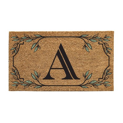 28" x 16" Monogram Coir Mat, Letter  "A"