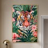 Art Remedy Tiger Hidden in Tropics Tropical Jungle Animals Wall Art Framed - 2 of 4