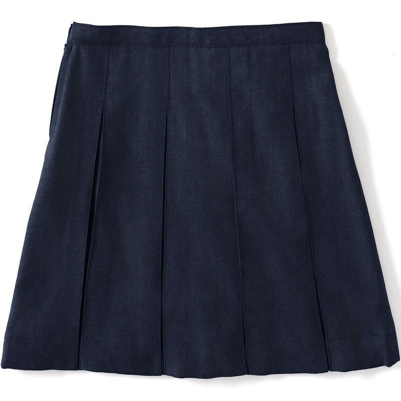Lands' End School Uniform Kids Solid Box Pleat Skirt Below the Knee, 2 of 4