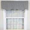 RLF Home 100% Cotton Gingham Regal With Poly/Cotton Ivory lining Rod Pocket Valance 50" x 16" Black - 2 of 4
