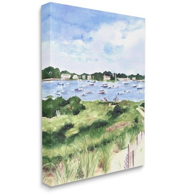 Stupell Industries Coastal Seaside Boats with Rested Sails