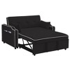 Convertible Sofa Bed With Side Storage Pocket 105° To 180° Adjustable Backrest Max 550lbs Load Capacity Multi-Functional Sleeper Couch - 3 of 4