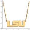 Black Bow Jewelry 14k Yellow Gold Plated Sterling Silver Louisiana State Fighting Tigers NCAA Necklace 18 Inch - 2 of 4