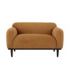 Contemporary 2-Seater Loveseat, Boucle or Velvet Upholstery, Birch Wood Legs for Living Room - 2 of 4