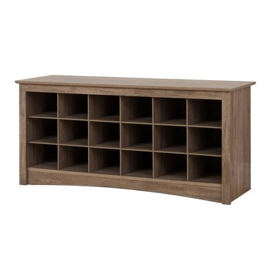 Prepac 60 Shoe Cubby Bench Black : Target