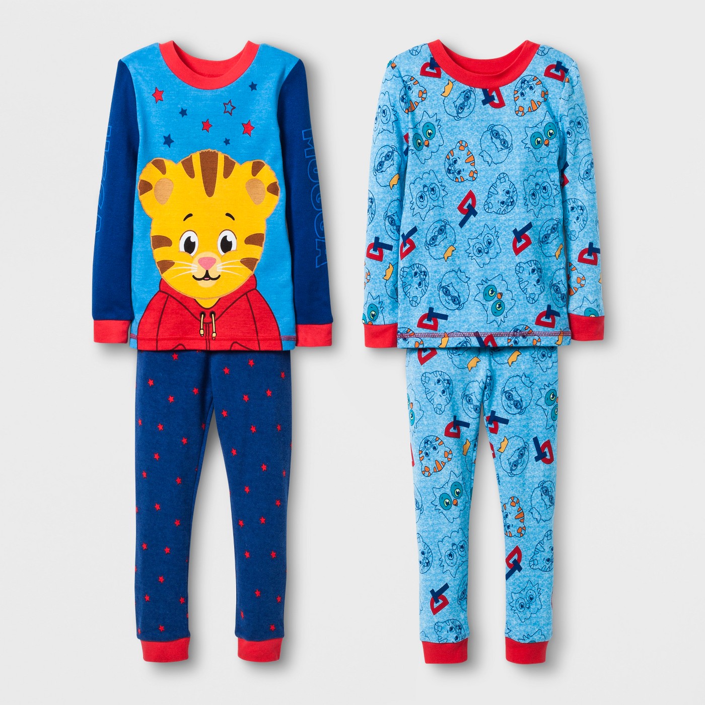 Toddler Boys' Daniel Tiger 4pc Cotton Pajama Set - Blue - image 1 of 1