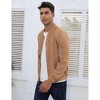 Mens Bomber Jackets Faux Suede Lightweight Flight Jacket Zip Up Active Coat - 3 of 4