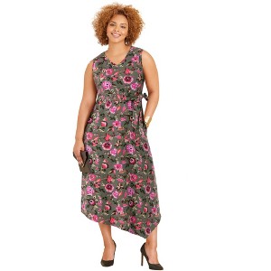 Catherines Women's Plus Size Liz&Me Sleeveless Ponte Knit Dress - 1 of 4