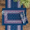 C&F Home Bandana Navy Patriotic Cotton July Fourth Woven Placemats Set of 6, 13" x 19" - 2 of 3