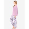 Dreams & Co. Plus Size Long Sleeve Knit PJ Set - 4 of 4