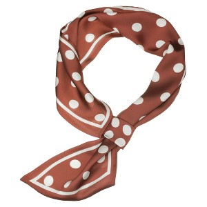 Allegra K Women's Polka Dot Small Skinny Double-Sided Neckerchief Neck Scarves - 1 of 4