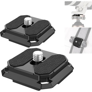 Boersma 2 Pack Quick Release Plate 38mm Square Arca Type QR Camera Mount Plate Compatible with Peak Design Capture V3 Camera Clip, Tripod Head - 1 of 4