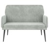 vidaXL Bench Light Gray 42.5 in.x31.1 in.x31.1 in. Velvet - 3 of 4