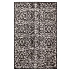 Liora Manne Carmel  Indoor/Outdoor Rug  Black.. - 1 of 4