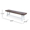 Christopher Knight Home Bowman Outdoor Acacia Wood 63" W Bench with Iron Legs - 4 of 4