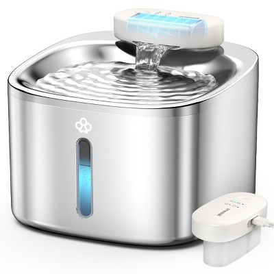 Oneisall PW04 Wireless Cat Fountain: 3.5L Stainless Steel, Battery Operated, Cordless, Rechargeable w/ Motion Sensor – Pet Water Dispenser