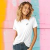 Dalix Ghost Embroidered Cotton Relaxed Fit Short Sleeve Crewneck Tee Shirt Women - 2 of 4