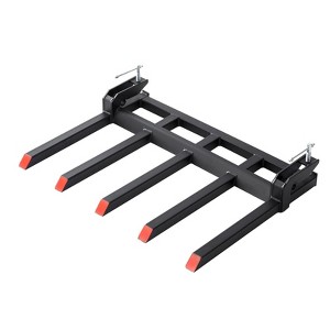 Pallet Forks, Tractor Forks 2500 Lbs - Heavy Duty Clamp-On for 48" Bucket, Debris Forks Attachment Fit Loader Skidsteer - 1 of 4
