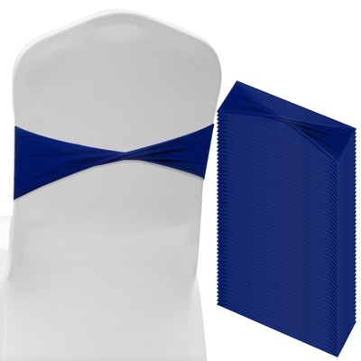 Unique Bargains Polyester Strong Stretchability Wedding Party Chair Sashes 100 Pcs