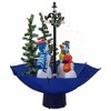 Northlight 30" Lighted Musical Snowing Snowman Family in Umbrella Base Christmas Decoration - 4 of 4