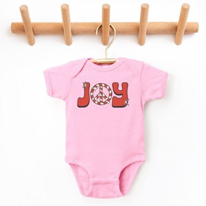 The Juniper Shop Joy Peace Sign Baby Short Sleeve Bodysuit - 1 of 4