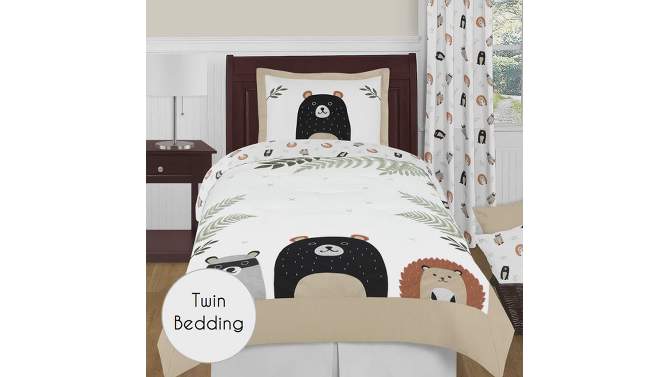 Sweet Jojo Designs Full/Queen Comforter Bedding Set Woodland Pals Multicolor 3pc, 2 of 5, play video