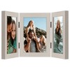 Americanflat Hinged 3 Photo Frame in Light Wood MDF - Desk Photo Frame for 4X6" Photos - Tri Folding Picture Frame For Desk - 2 of 4