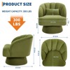 Modern Swivel Barrel Accent Chair - 360 Degree Velvet Upholstered Armchair, Plush Padding, Comfy Round Lounge Chair for Living Room, Bedroom - 2 of 4