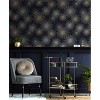 NextWall Midnight and Gold Starburst Geo Mid Century Peel and Stick Wallpaper - 2 of 4