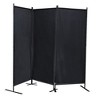 DOMETOUR 6 Ft Modern Room Divider, 3-Panel Folding Privacy Screen with Metal Standing, Portable Wall Partition, for Home & Office - 2 of 4