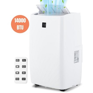 14000 BTU Portable Air Conditioner with 6 Modes, LED Display, Remote, Quiet Operation, Dehumidifier & Fan for Rooms up to 750 Sq. Ft - 1 of 4