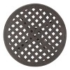 CAVINAS 19" Cast Aluminum Patio Table,Outdoor Side Table with Trellis Design and Bronze Finish,Classic End Table for Patio,Garden,Poolside,Bronze - 4 of 4